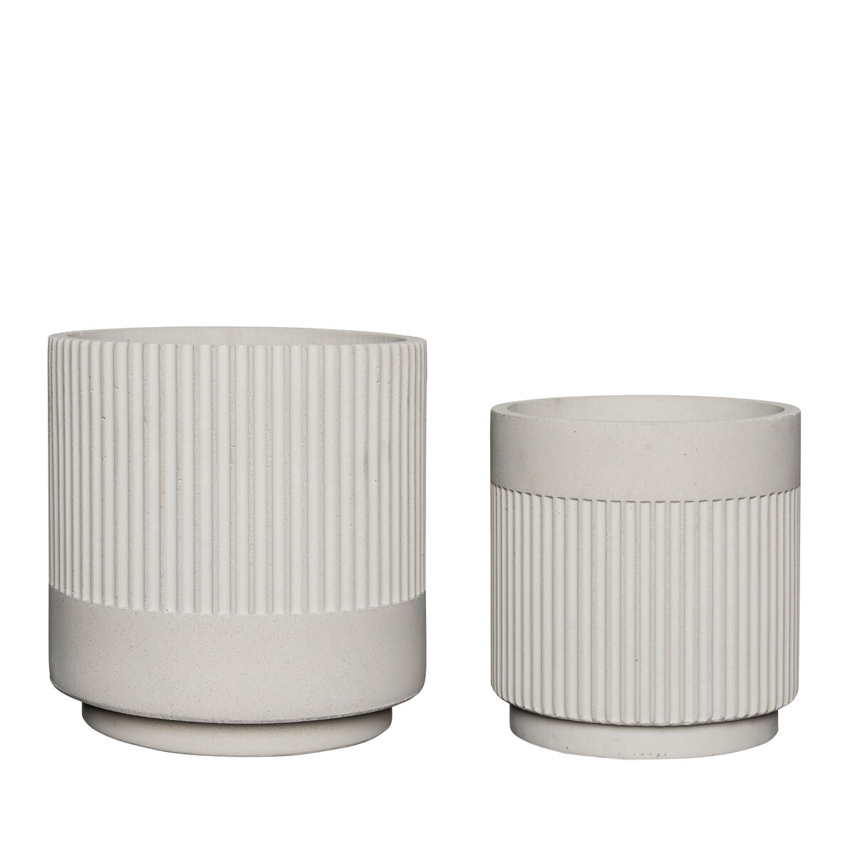 Ripple Pots Light Grey (set of 2)