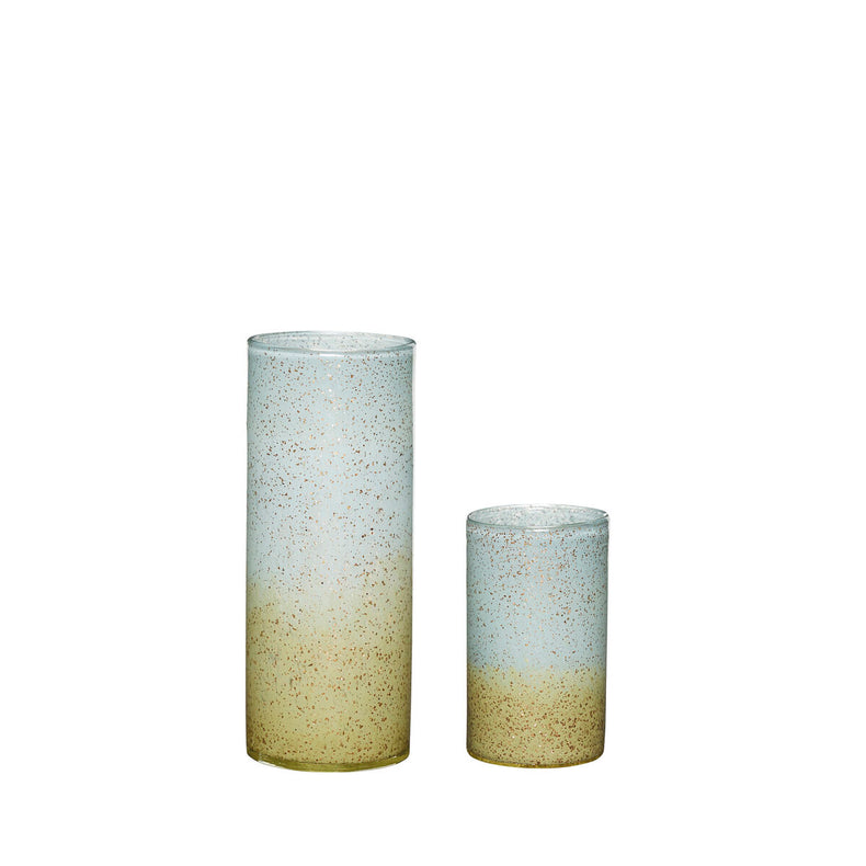 Shimmer Vase Blue/Glitter (set of 2)