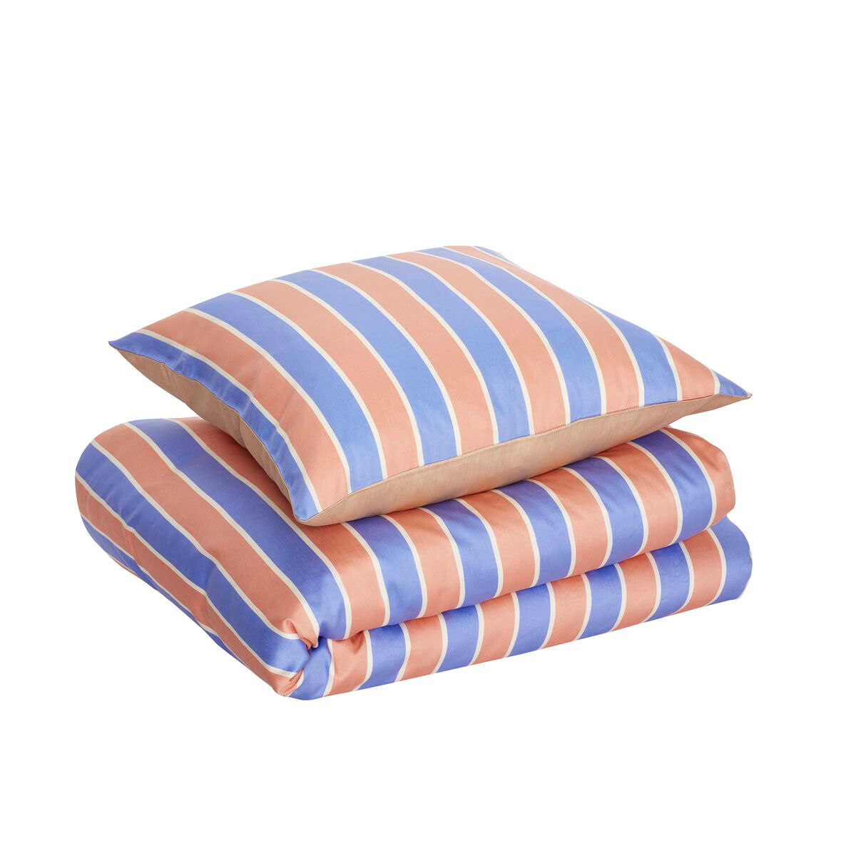 Solace Bed Linen 60X63 140X220 Blue/Peach