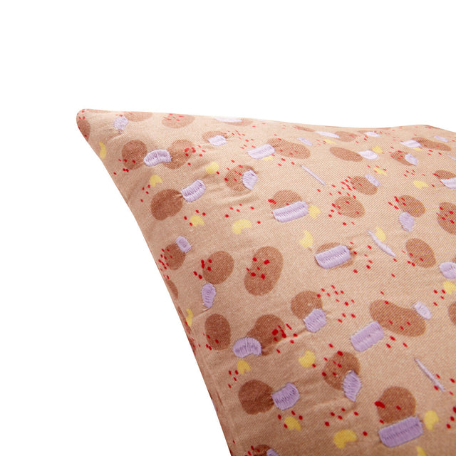 Speckle Cushion Beige/Purple