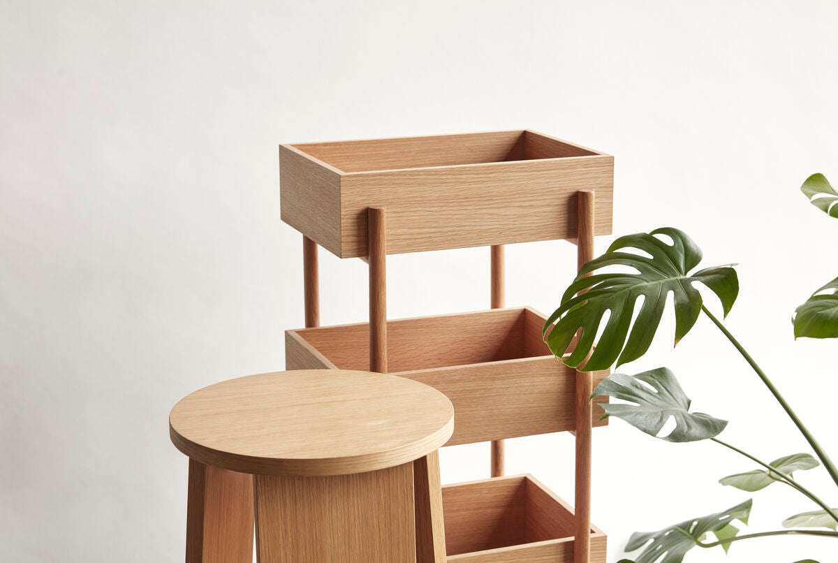 Split Triple Stool Natural