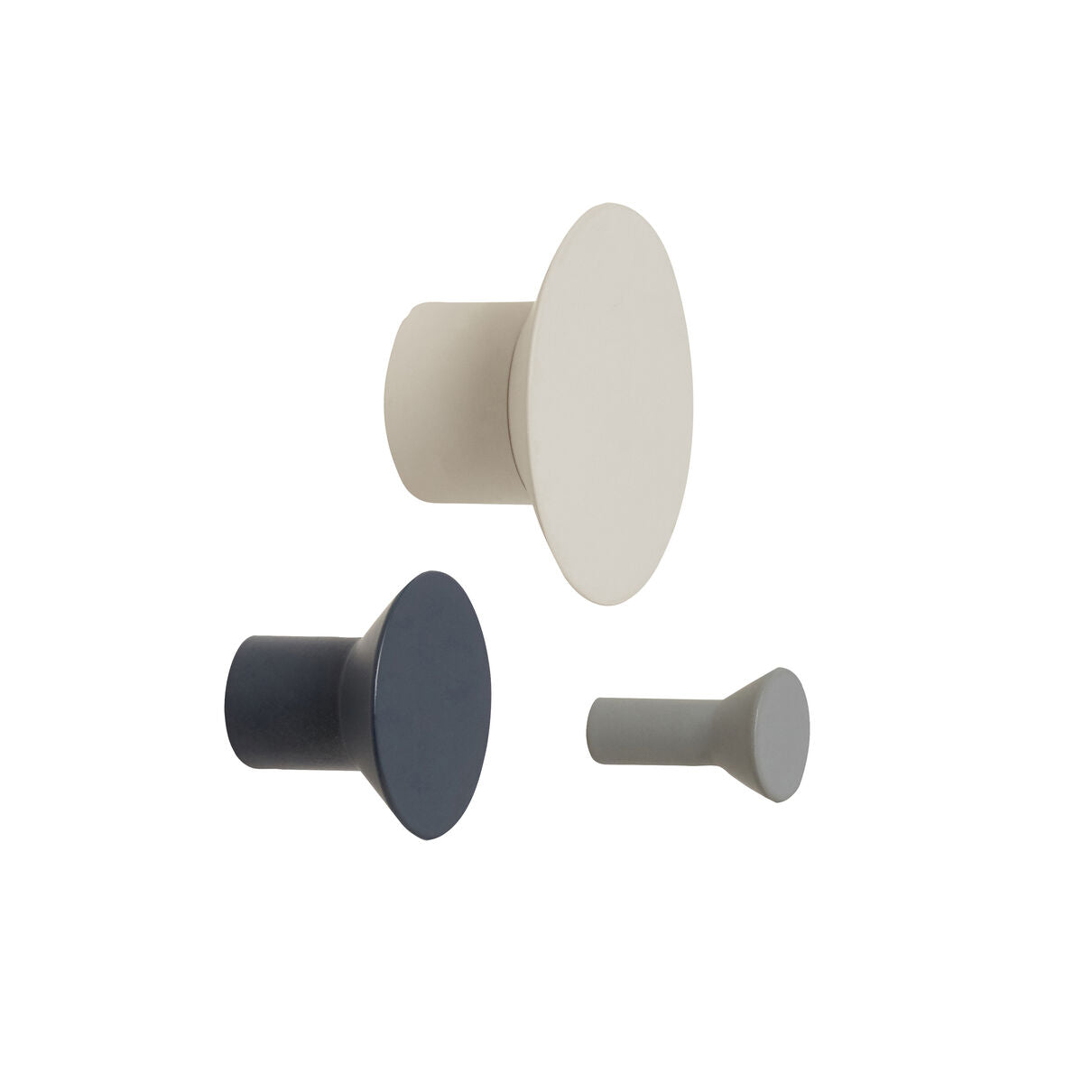 Spot Knobs Grey/Black/White (set of 3)