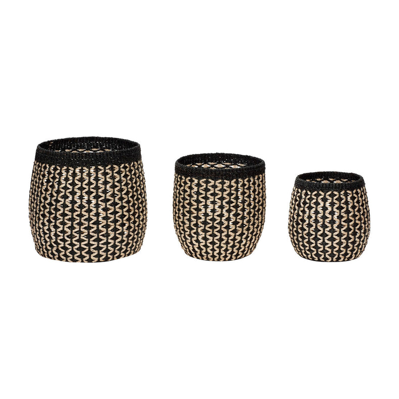 Sprout Baskets Black/Natural (set of 3)