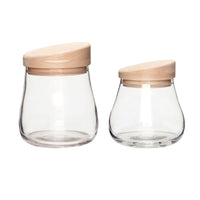 Drop Storage Jar Clear/Natural (set of 2)