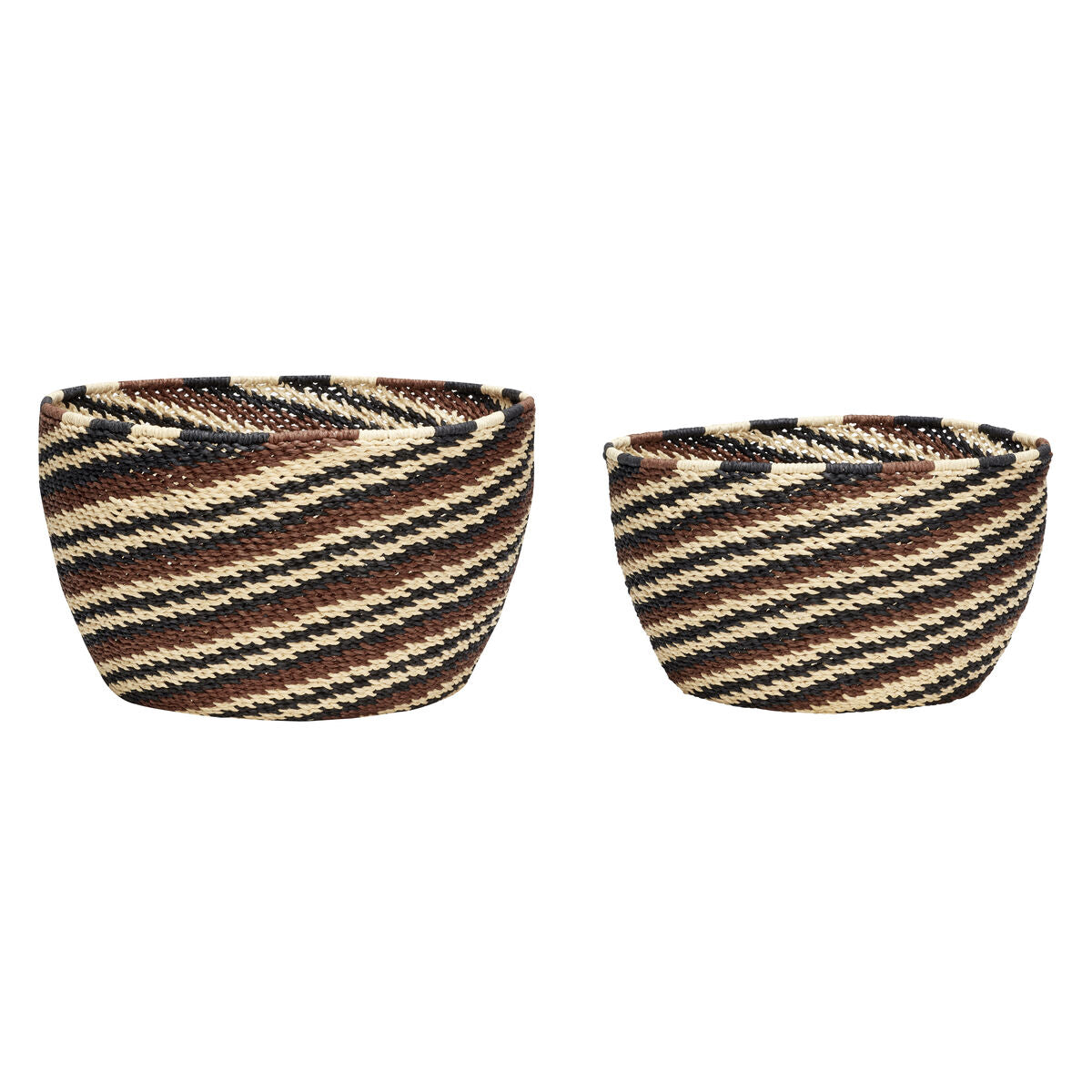 Stream Baskets Brown/Black/Natural (set of 2)