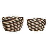 Stream Baskets Brown/Black/Natural (set of 2)