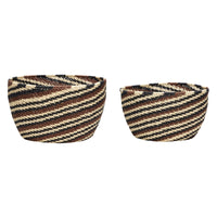 Stream Baskets Brown/Black/Natural (set of 2)