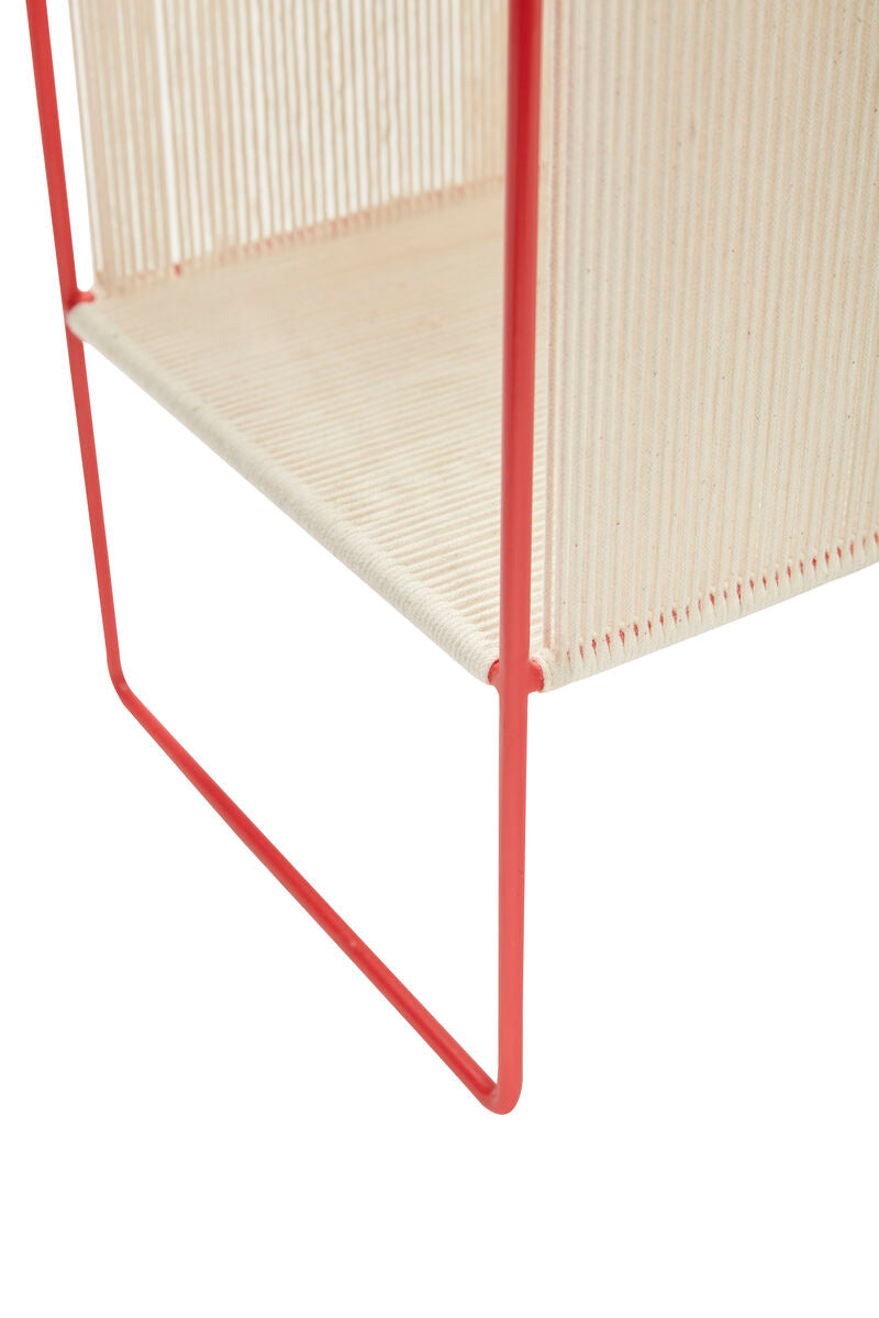 String Magazine Holder Red/White