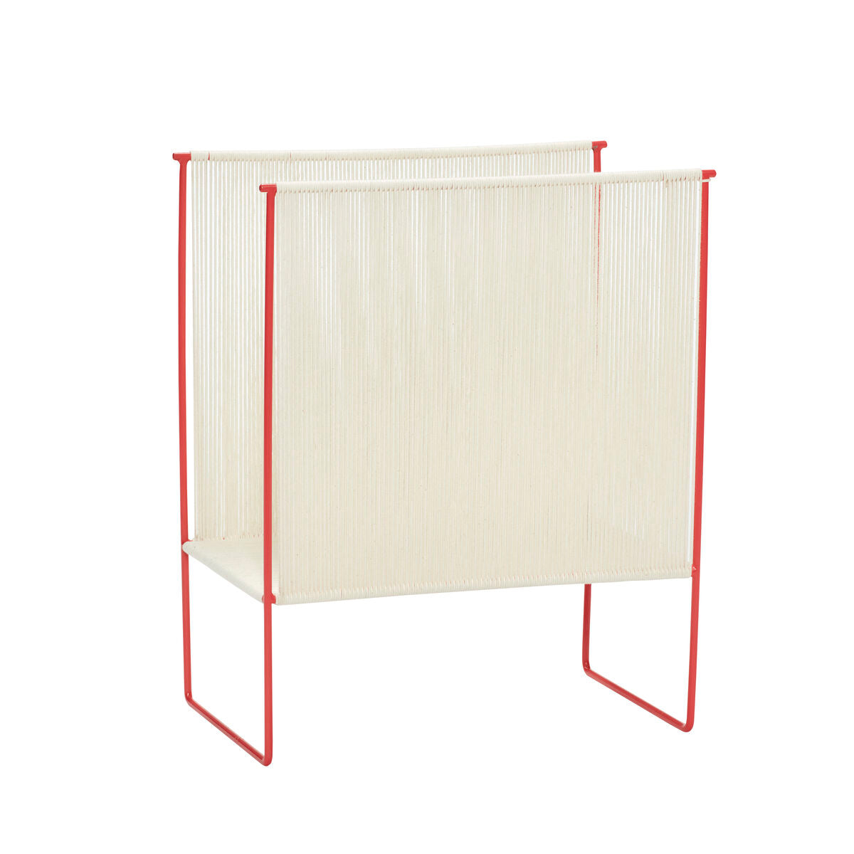 String Magazine Holder Red/White