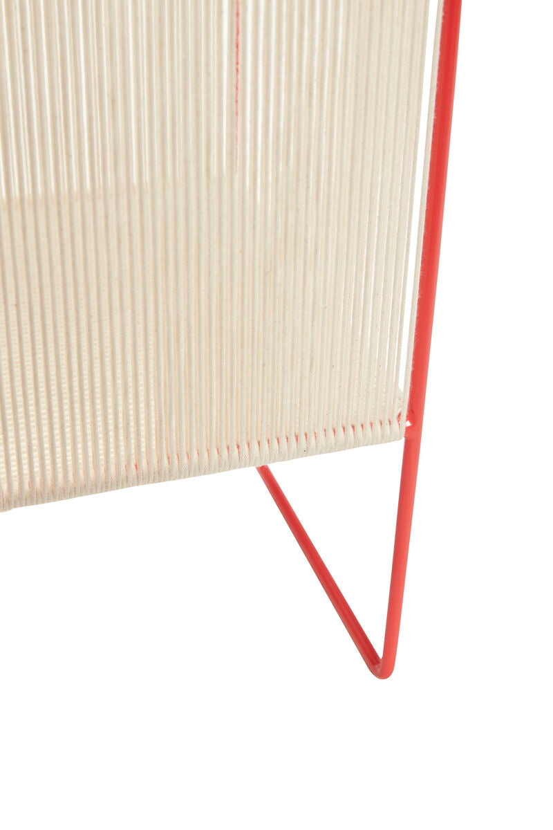 String Magazine Holder Red/White