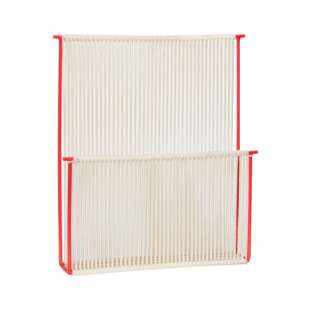 String Wall Magazine Holder Red/White