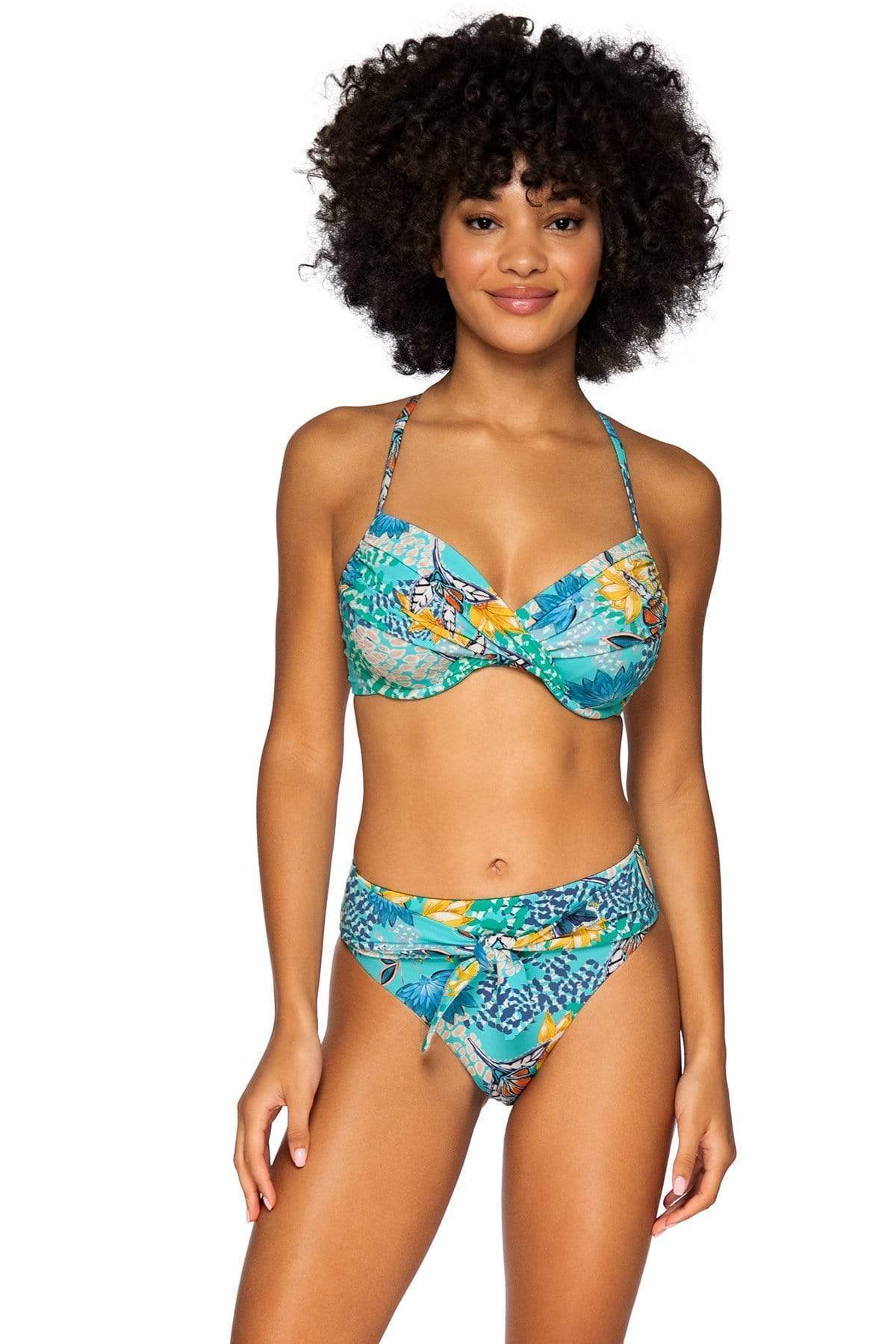 Bestswimwear -  Sunsets Aqua Reef Tessa Tie High Rise