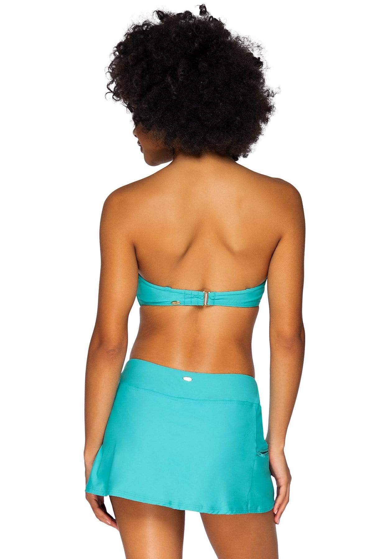 Bestswimwear -  Sunsets Seaside Aqua Sporty Swim Skirt