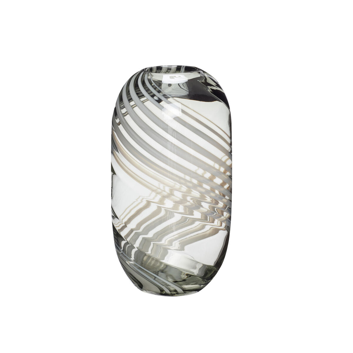 Swirl Vase Clear/White