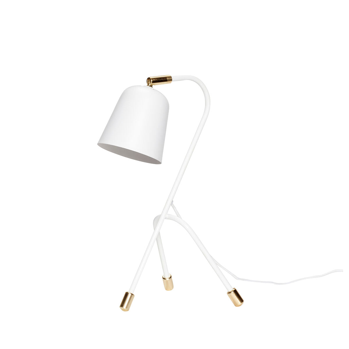 Tripod Table Lamp White/Brass