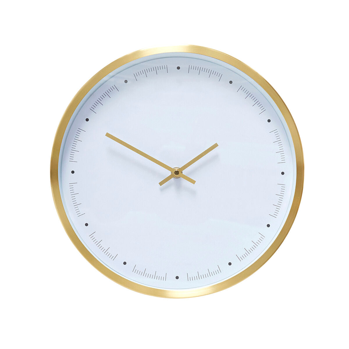 Time Clock Brass/White