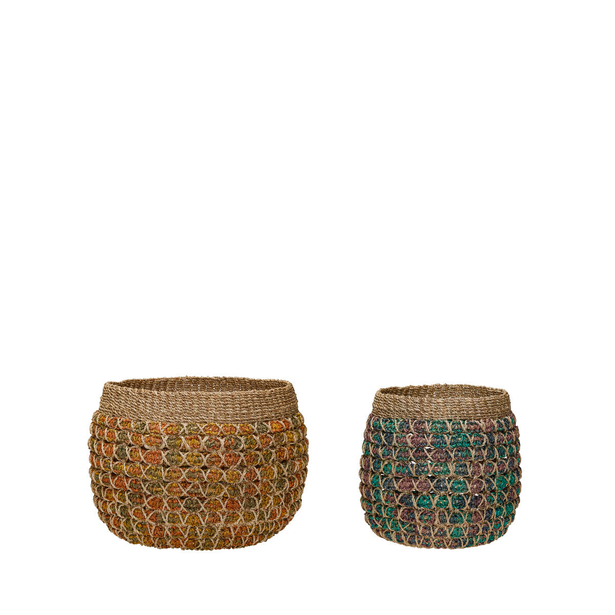 Twist Baskets Multicolour (set of 2)