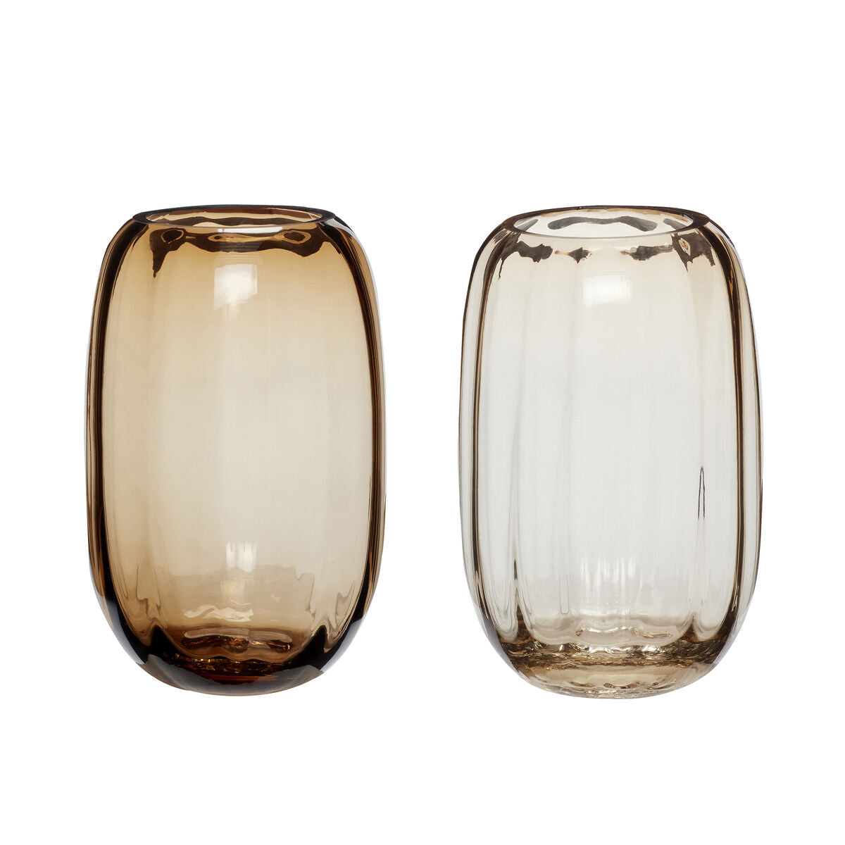 Ripple Vases Amber (set of 2)