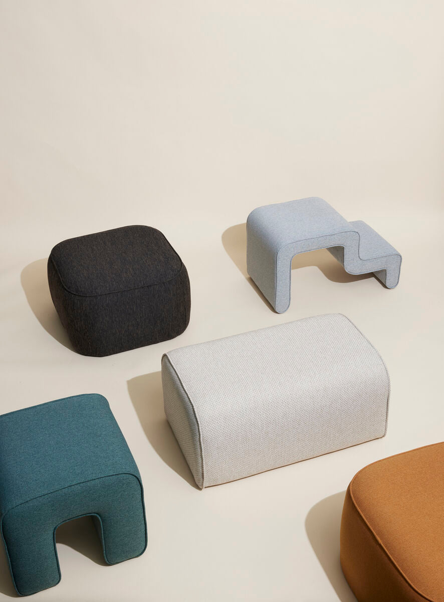 Wave Pouf Grey