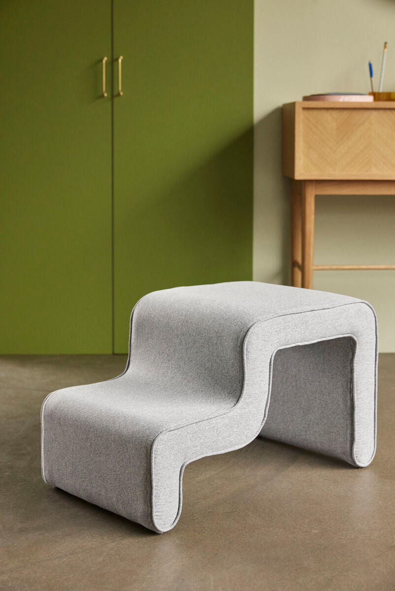 Wave Pouf Grey